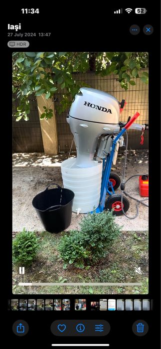 Vand barca Kolibrii , motor Honda 10 cp, peridoc inmatriculat