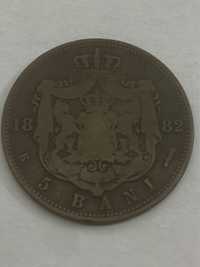 Moneda 5 bani 1882