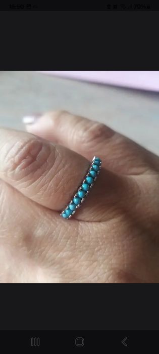 На скидкееее! Skidka! серебряное кольцо с БИРЮЗОЙ!