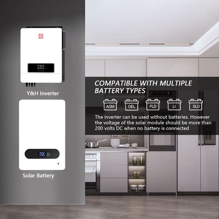 10.2KW 48V соларен хибриден инвертор Off-Grid MPPT 160A PV Max 500V