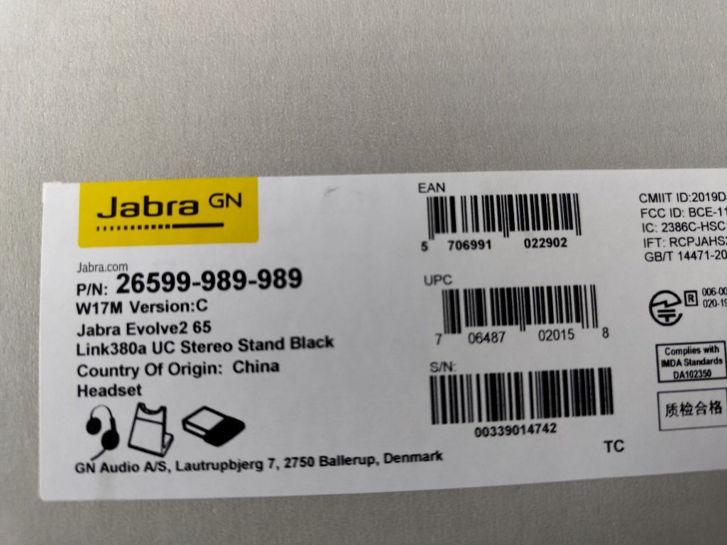 Jabra Evolve 2.  65  noi sigilate