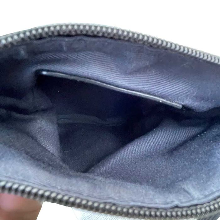 Gentuta crossbody Coach, albastra, textil cu piele