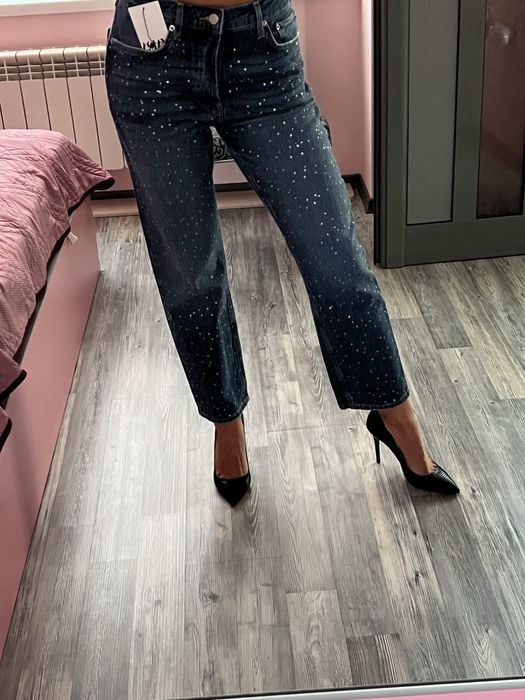 Дънки Zara с камъчета