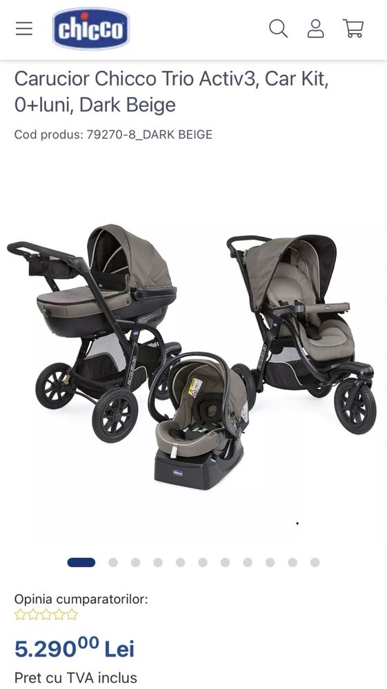 Carucior 3 in 1 Chicco Active 3