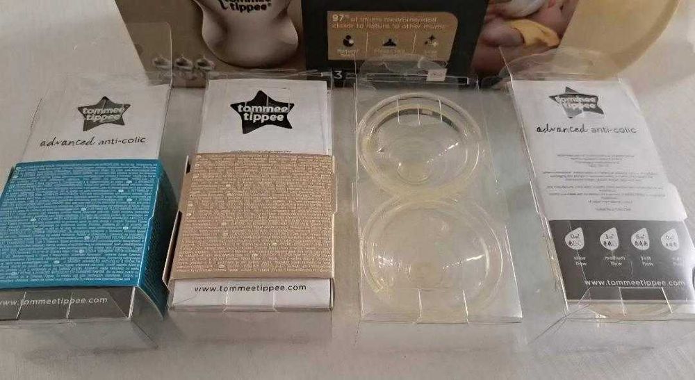 Pompa de san Tommee Tippee- GRATIS 6 tetine,4 capace biberon si bureti