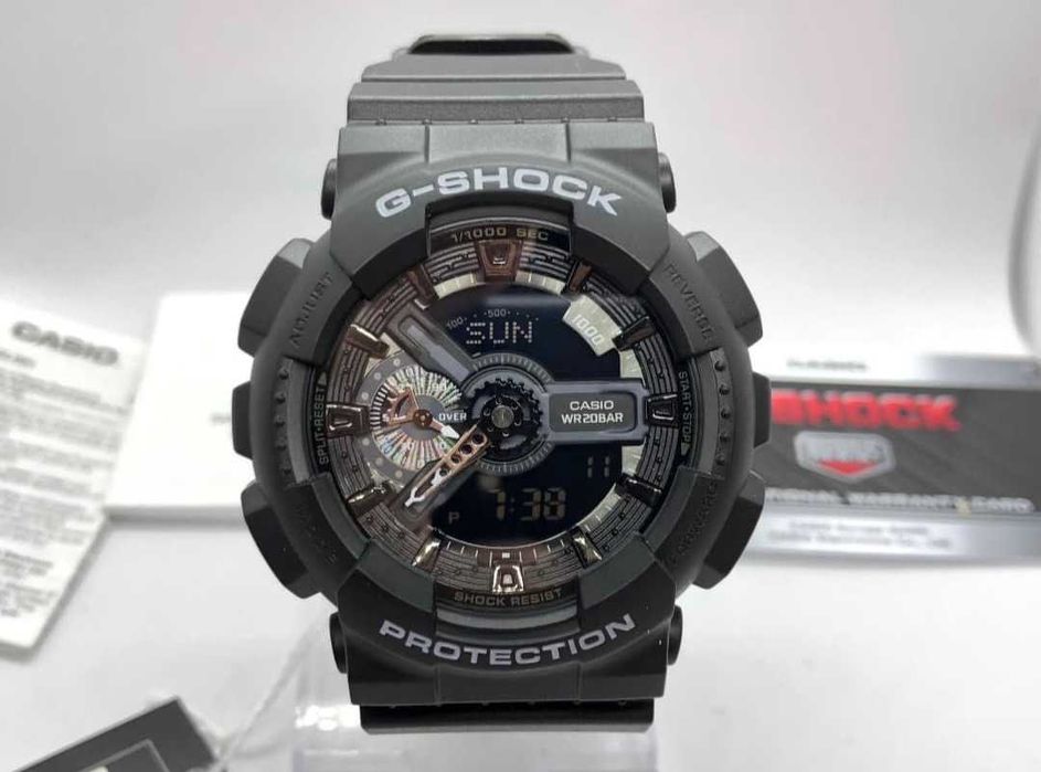 Ceas Sport Casio G-Shock GA-110 SL Black – Nou, Garanție 2 Ani