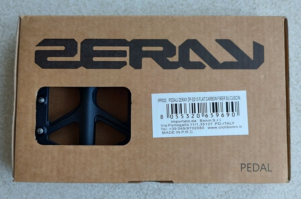 Педали Zeray D213 flat carbon fiber. Нови.