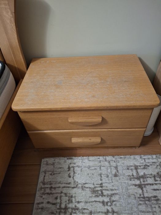 Спалня масив с матрак  Нани 160/200 с две нощни шкафчета