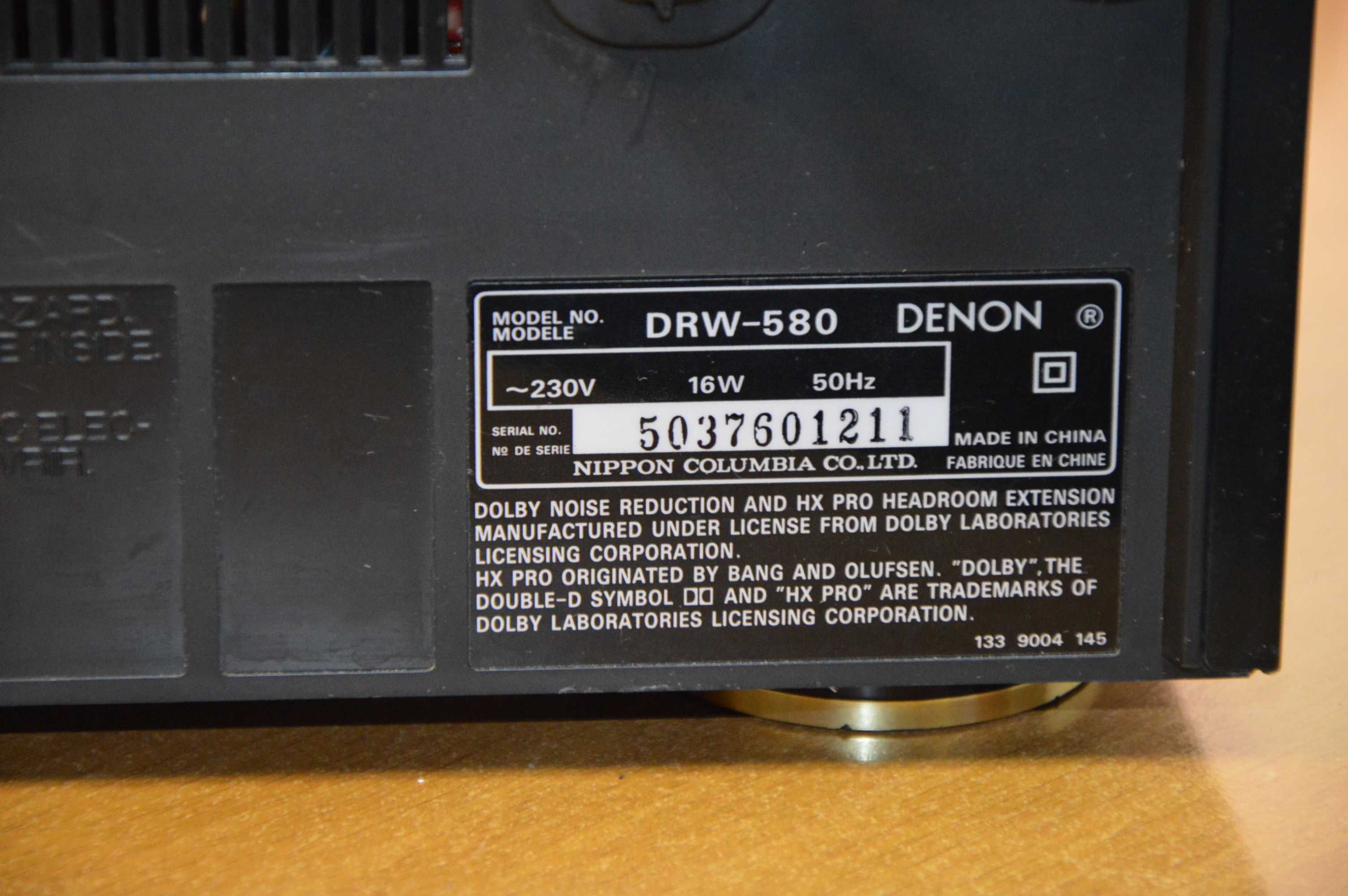 Deck DENON DRW-580