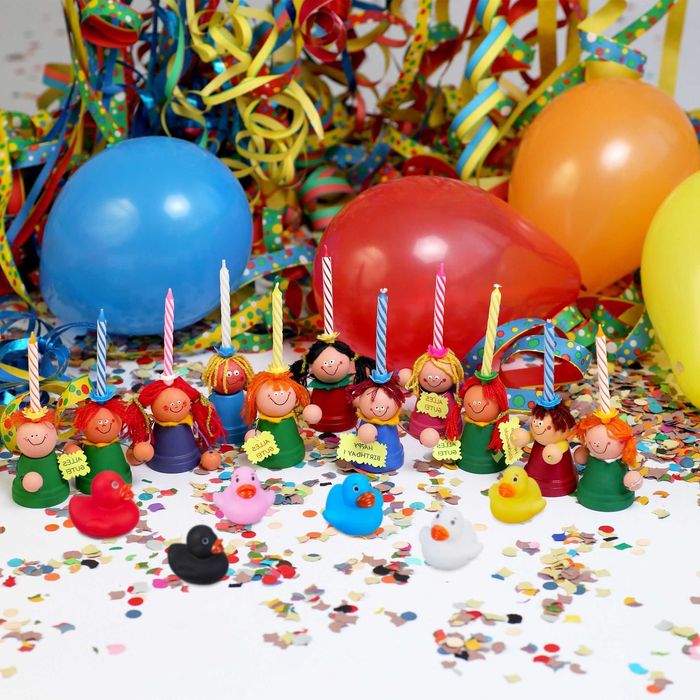 Set de 6 ratuste de baie cu sunet multicolore distractie in apa 4x4cm