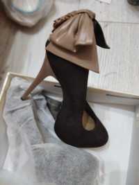 Туфли, женский, коричневый