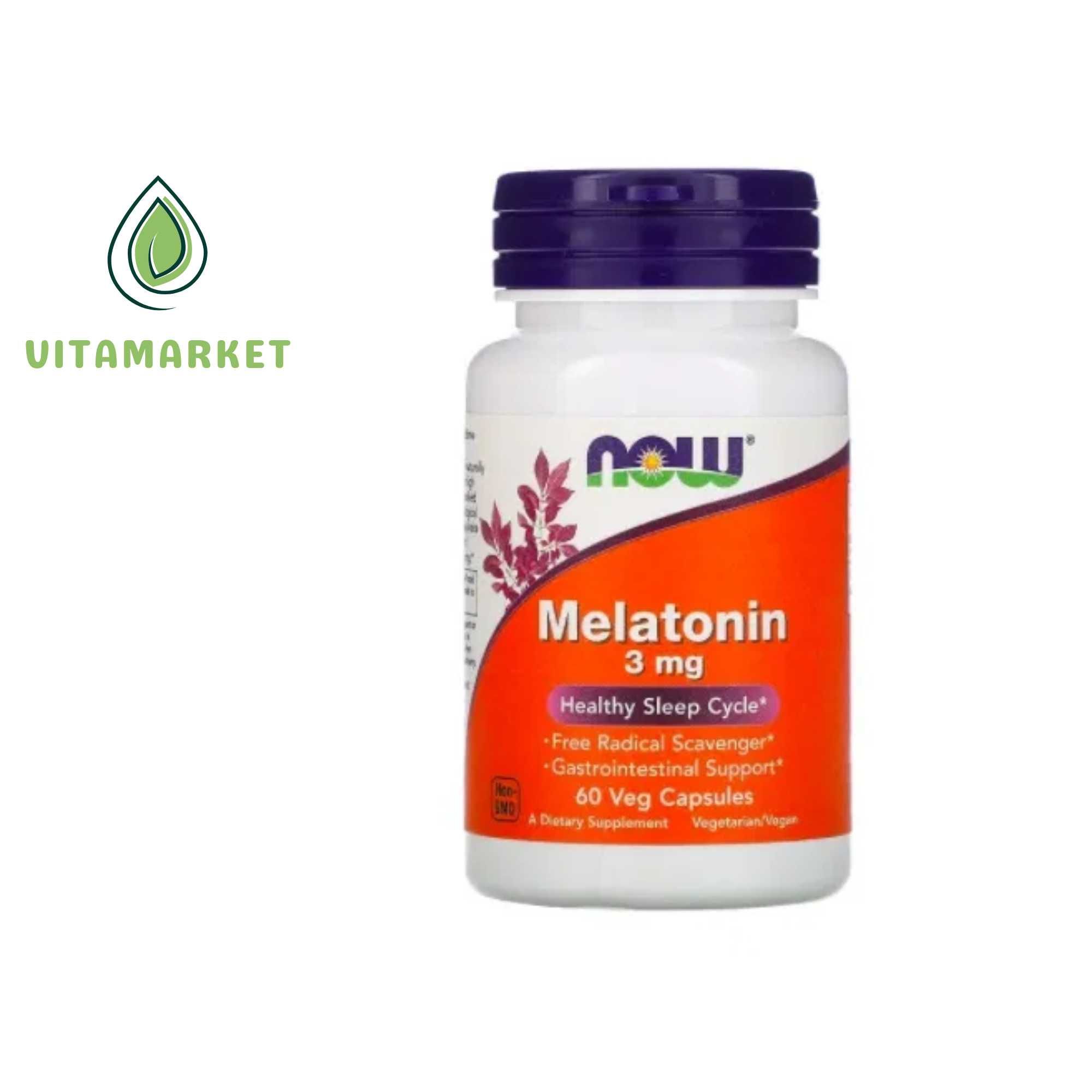 NOW Foods, Melatonin, 3 mg, 60 Veg Capsules
