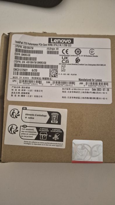 Lenovo spare SSD 2TB NVMe SSD