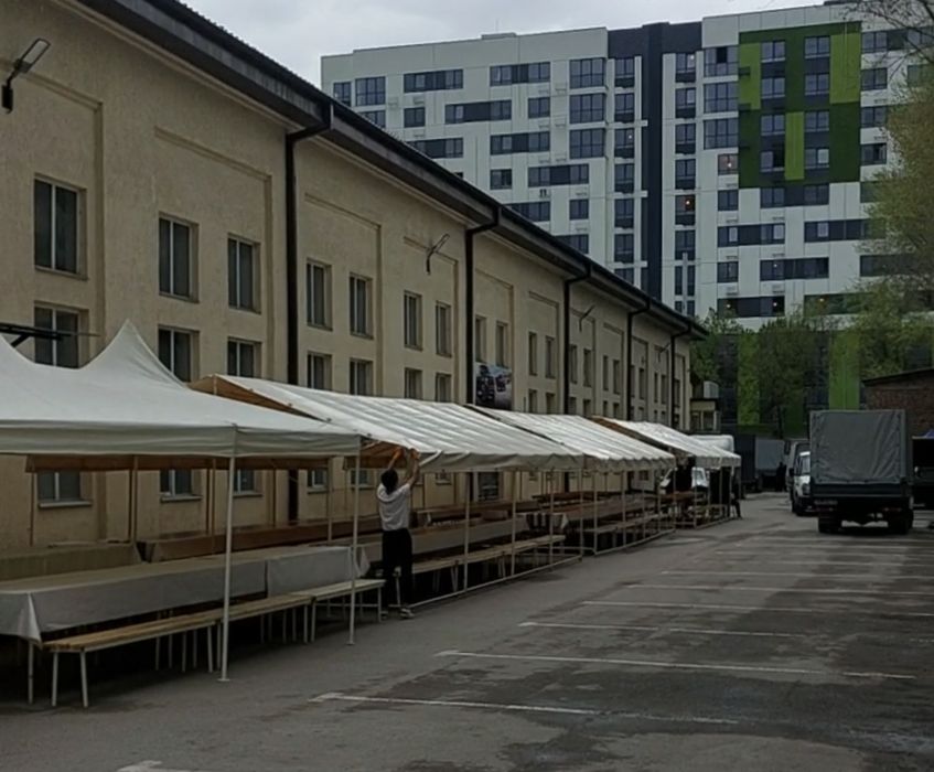 Аренда палатки, шатров, столов, посуд, казан-ошак