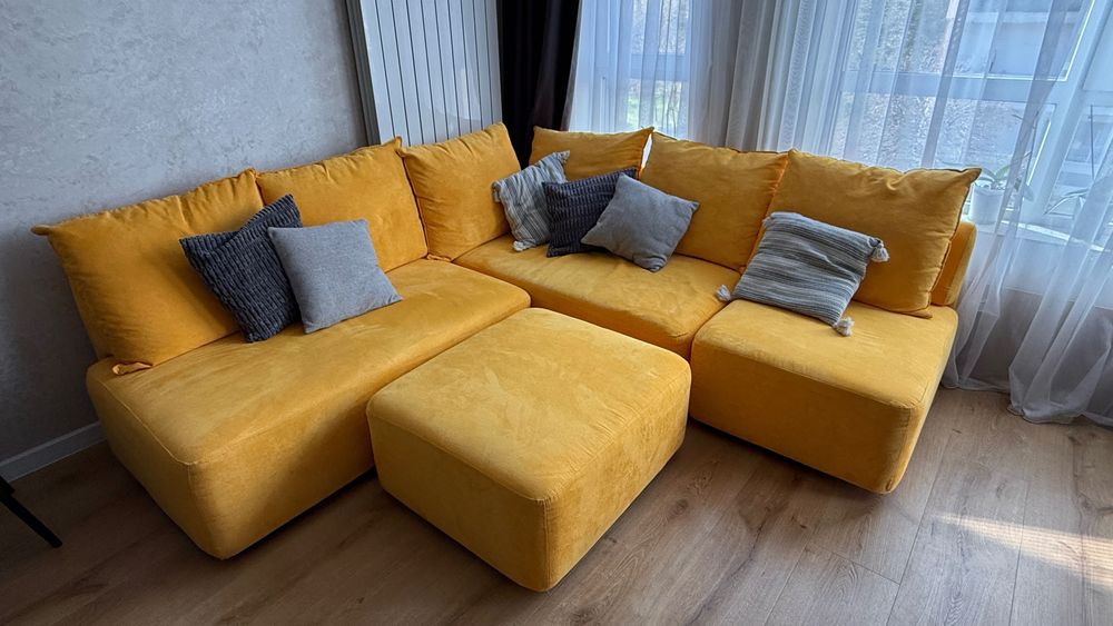 Модулен диван Feydom matacao жълт