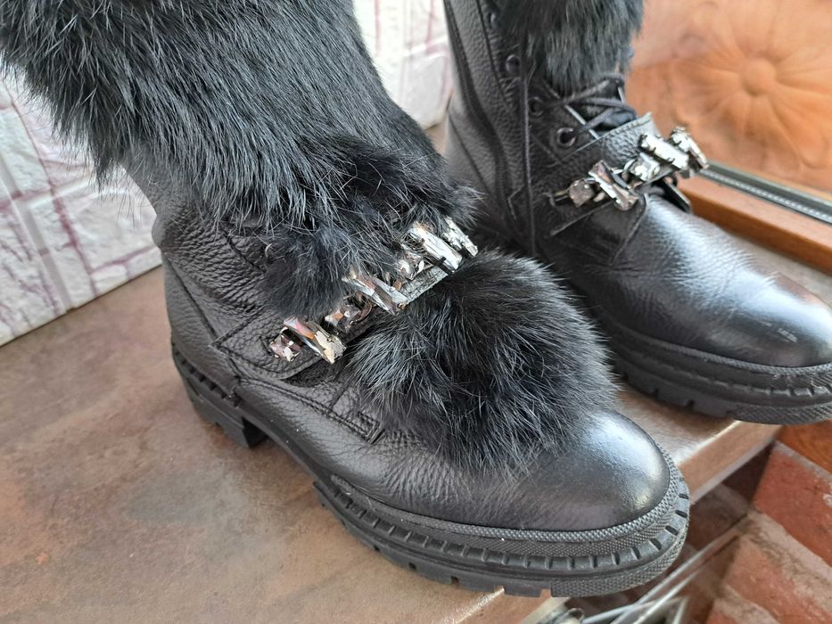 дамски зимни обувки,боти,кубинки,ном38,Eva Minge