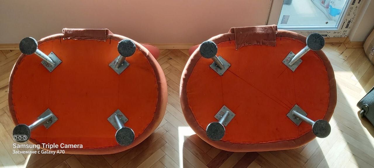 Фотьойли с облегалка в оранжево 2 броя