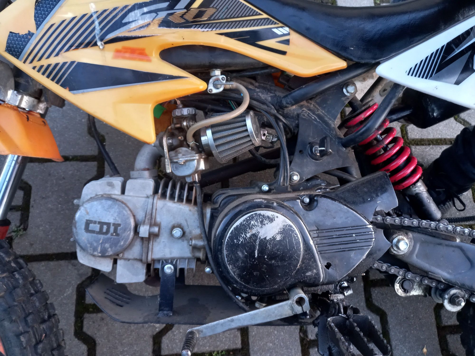 Motocicleta pt. Copii MotoCross 125 cc roțile 14/17"