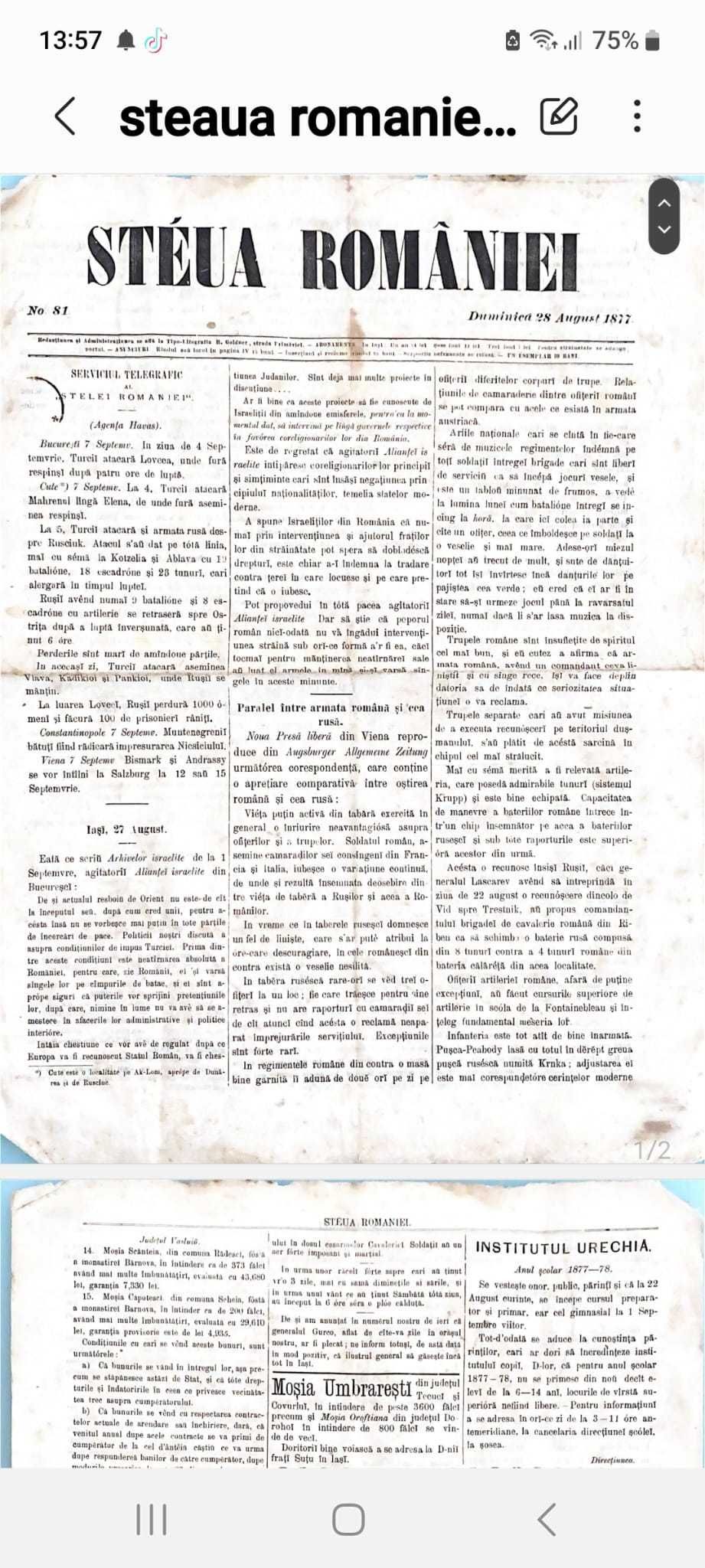 Vand ziare vechi din perioada anilor 1870-1920