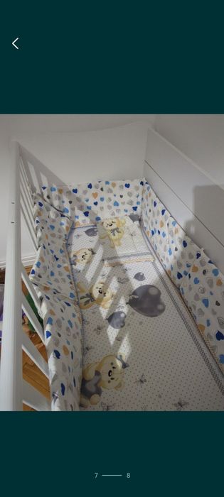 Lenjerie de pat bebe 2 bucăți fiecare are 5 piese.
Set lenjerie din bu