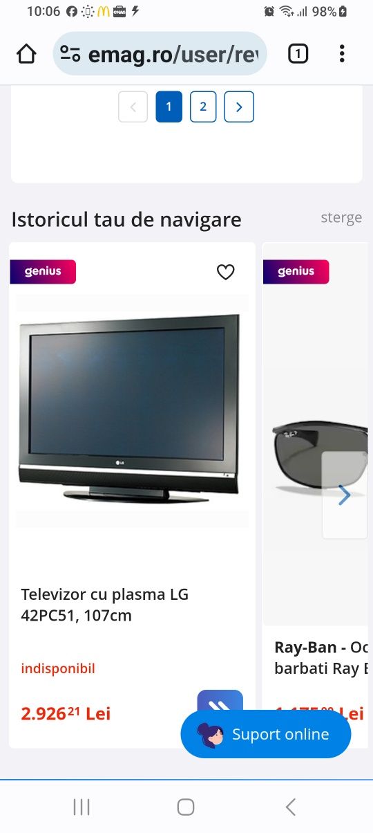 Tv LG 107 cm  în stare perfecta de funcționare