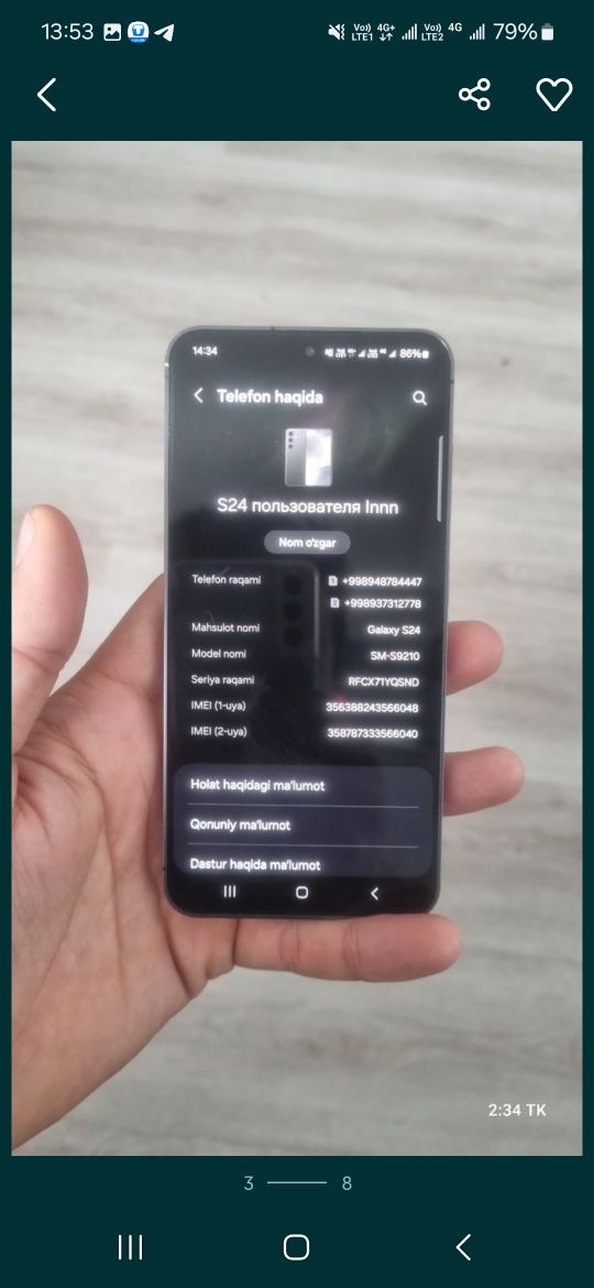 Samsung S 24 S24 256 talik