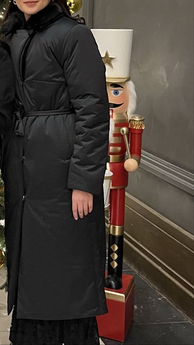 Зимняя куртка черный длинная