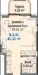 Едностаен апартамент в Китен 475 - 16787