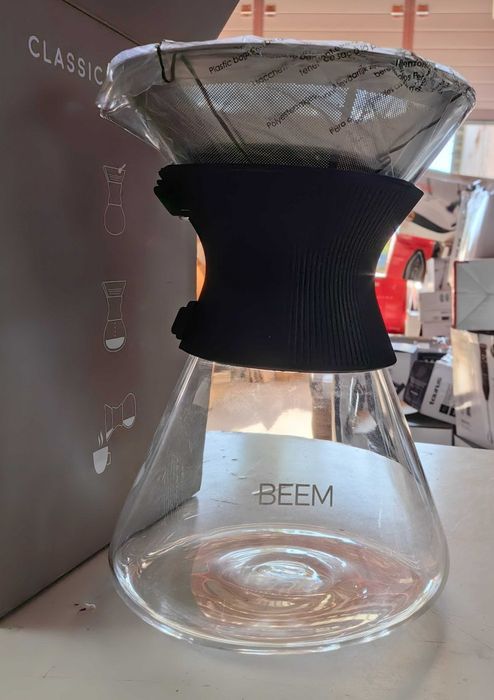 1бр/ Стъклена кана с метален филтър BEEM Classic Selection Pour Over (