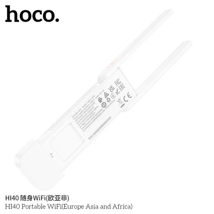 Hoco HI40 Переносной Wi-Fi 6 роутер Чипсет ZTE Micro-SIM 4G (150 Мбит)