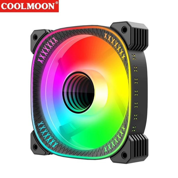 Вентиляторы COOLMOON с ARGB подсветкой (черный и белый)