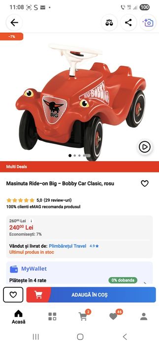 Mașinuța copii Bobby car