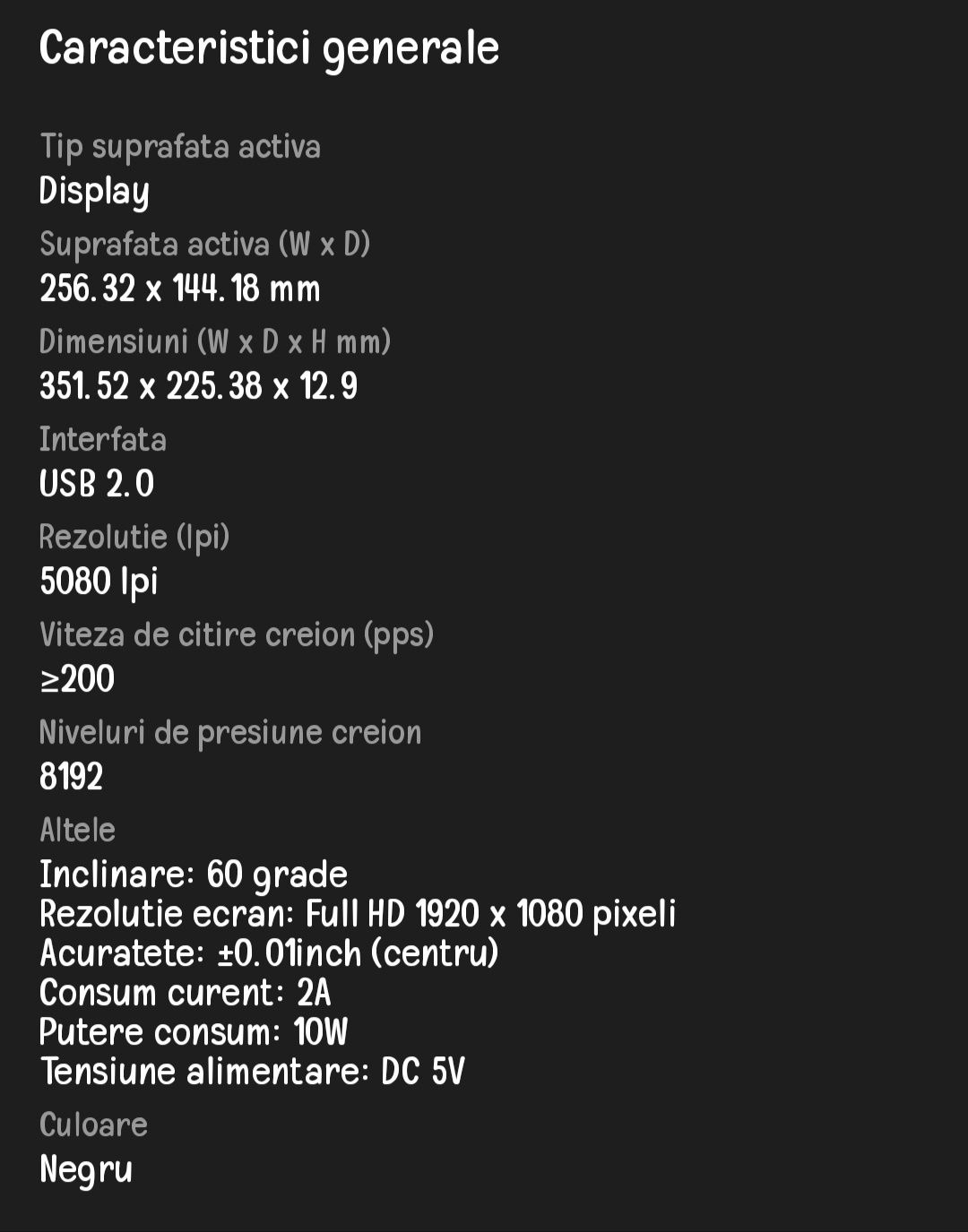Tableta grafica XP-PEN Artist 12 Pro, 11.6" FHD, TILT, 8192 niveluri p