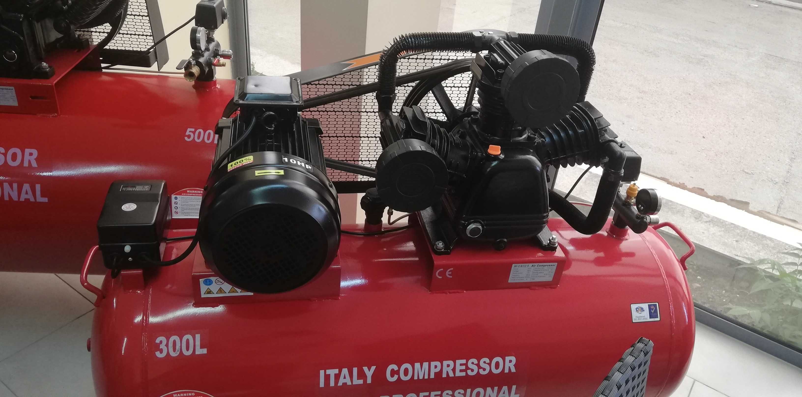 300 литра професионален Italy компресор за въздух 12.5 бара 900 л/мин