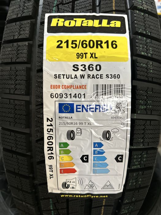 Нови Зимни Гуми ROTALLA SETULA S360 215/60R16 99T XL НОВ DOT 2156016