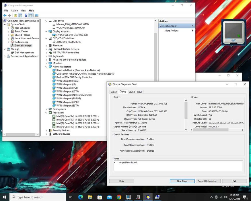 i5 6500 16gb ddr4 Gtx 1060 Ssd+hard 1tera pc calculator gaming unitate