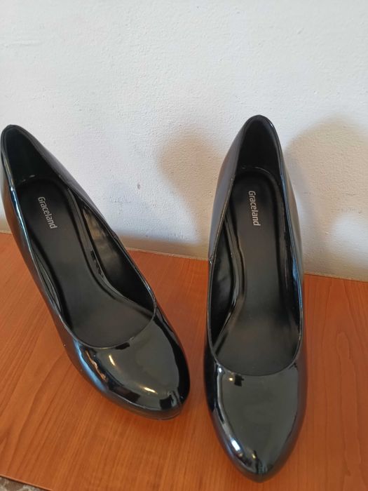 Pantofi dama Graceland negri ,Nr. 40,lacuiti