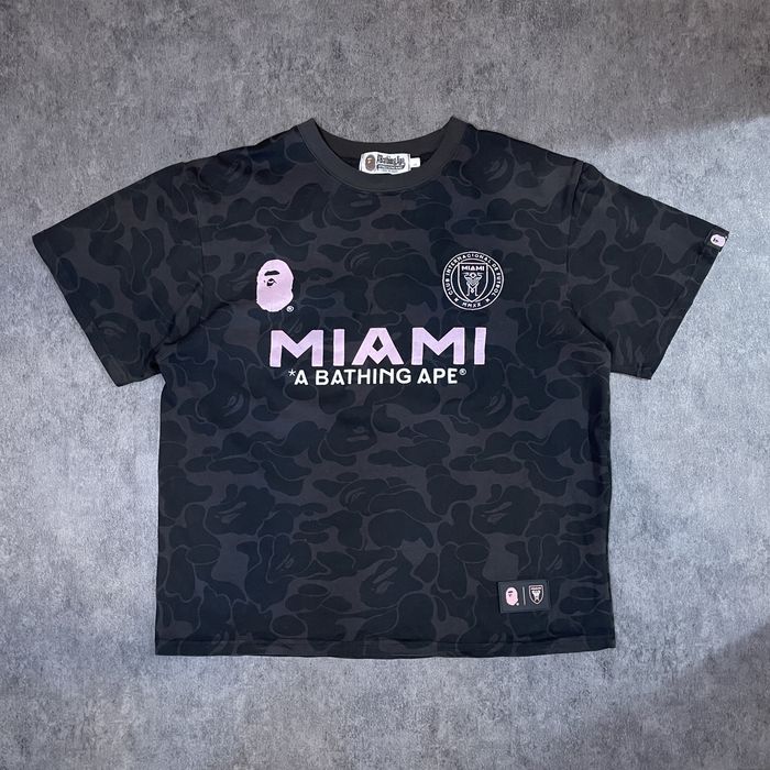 Tricou BAPE x Inter Miami CF camo negru-roz #93 marimea L