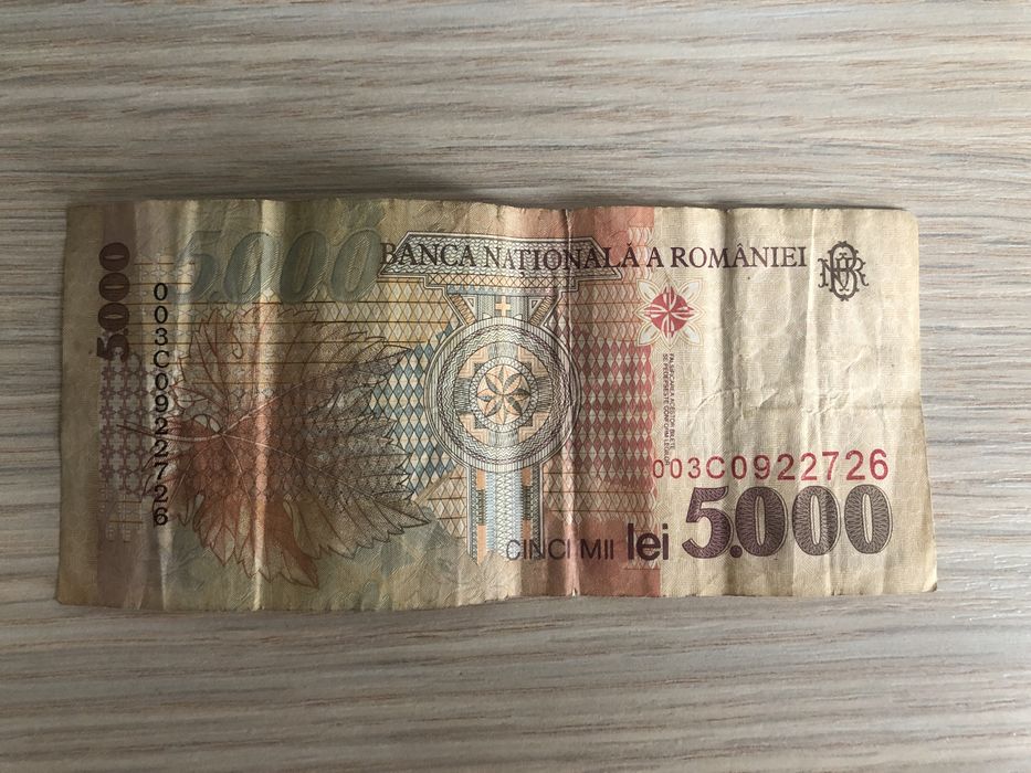 Bancnota 5000 lei Lucian Blaga si Avram Iancu