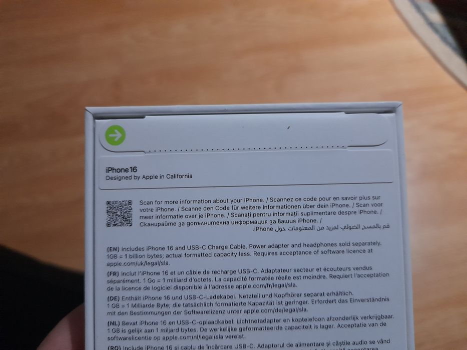 iPhone 16 , Teal , 128 GB , NOU