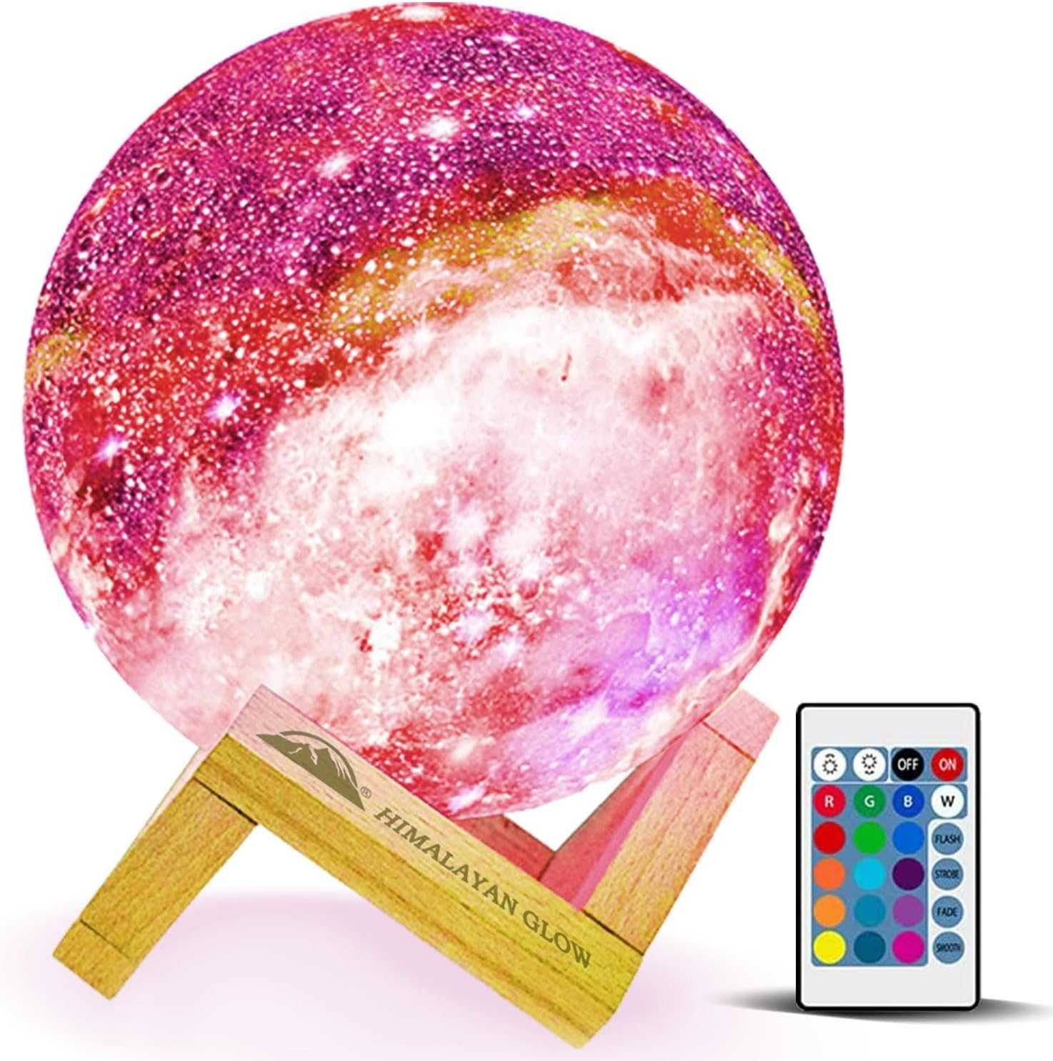 3D Galaxy Moon Lamp акумулаторна ЛЕД лампа с дистанционно