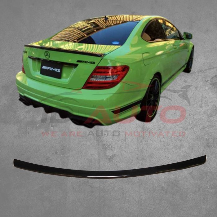 Лип спойлер за багажник Mercedes W204 Coupe (2011–2015), черен гланц