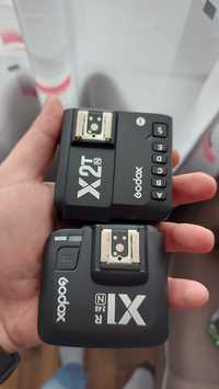 Transmitator si receptor Godox X2T si X1R, Nikon+Acumulatori