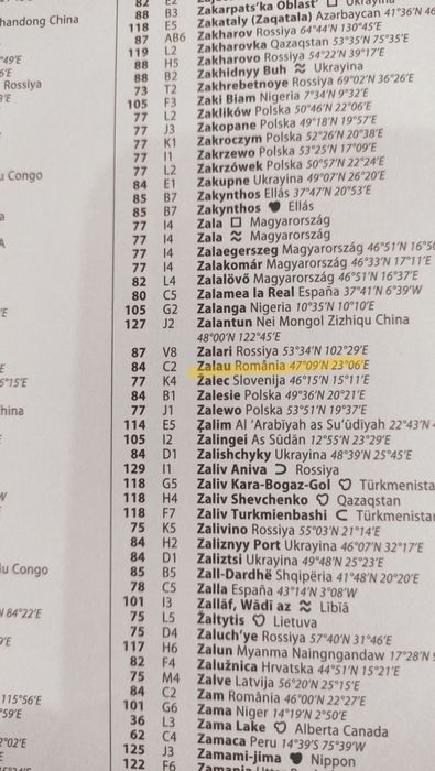 Atlas geografic dimensiune A2