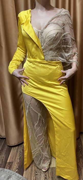 Rochie seara jumate pantalon, jumate fusta