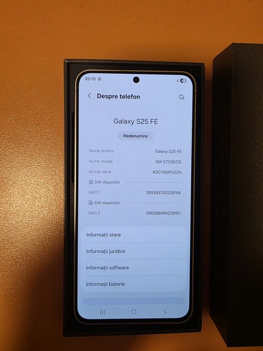 Samsung S25 Fe 128gb 8gb ram Iceblue open box factura garantie Samsung