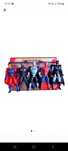 Set 5 figurine articulate tip super eroi, Superman, Batman, Spiderman,