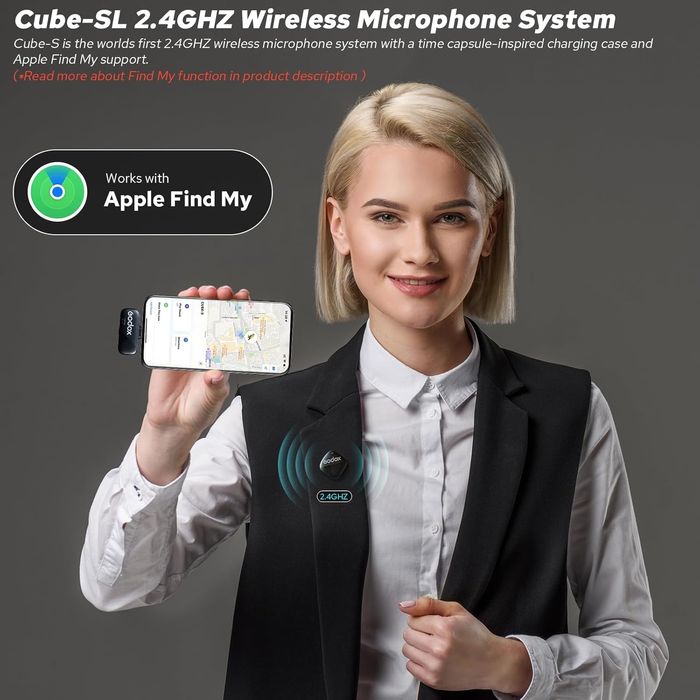 Godox Cube-SC Kit2 2.4GHz безжична микрофонна система, черен