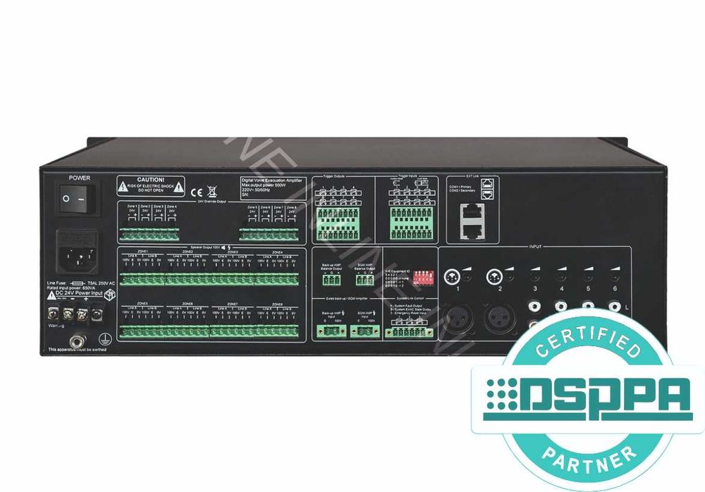 IP Система Аварийного Оповещения   500W на 8 зон PAVA8500