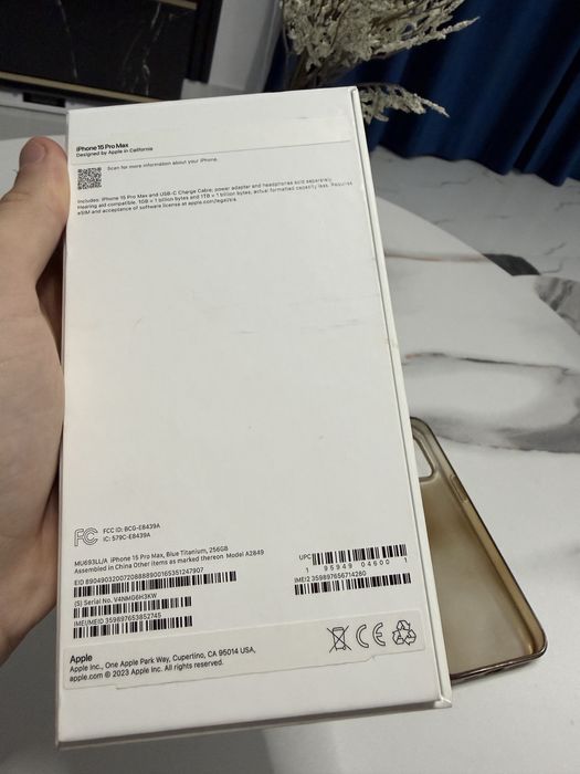 Iphone 15 Pro Max 256gb Albastru titanium full box 10/10